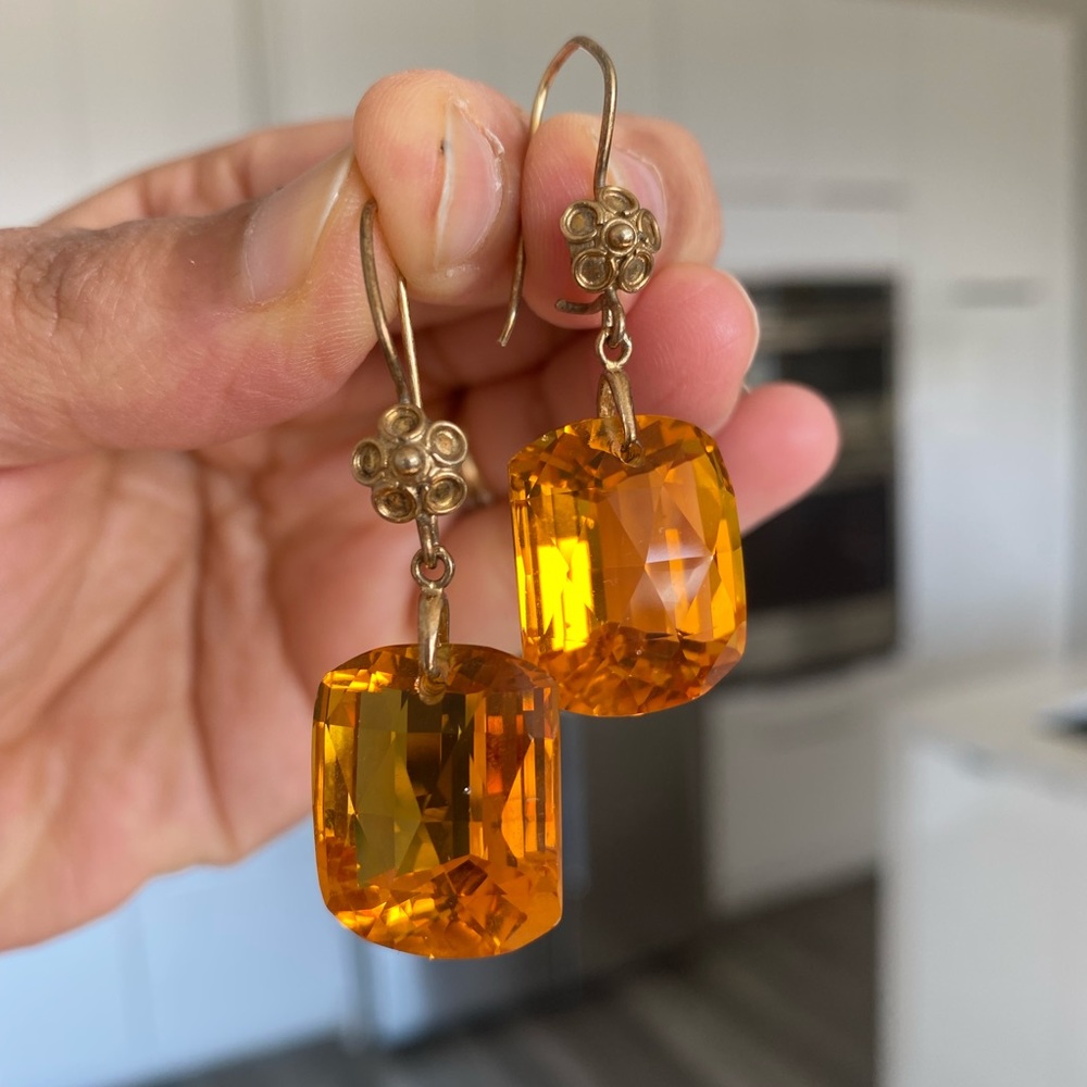 Earrings, boho, hanging, crystal.